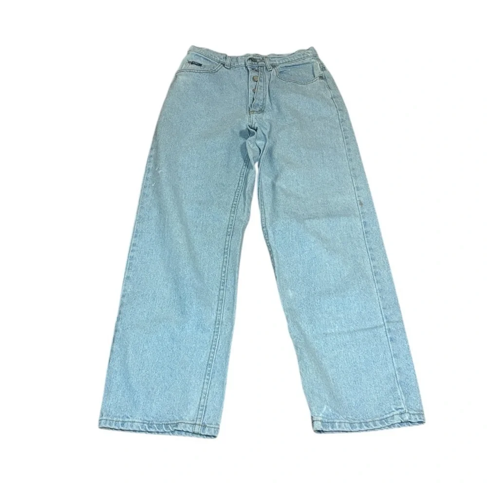 Lee Vintage High Rise Button Fly Light blue washed denim jeans, 7